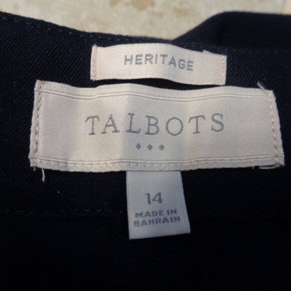 NWT Talbots Heritage Black Career Pants Dress Slacks for Work Side Zipper - Picture 5 of 7